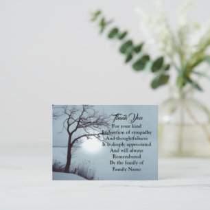 Watercolor Winter Tree Thank You Note Card