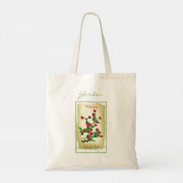 Watercolor Winterberry Branch Seed Packet Tote Bag