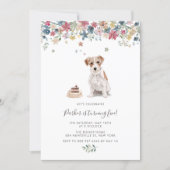 Watercolor Wire Haired Jack Russell Birthday Party Invitation (Front)