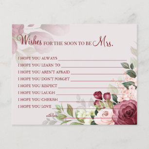 Watercolor Wishes for the Soon to be Mrs card Flyer