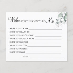 Watercolor Wishes for the Soon to be Mrs card Flyer