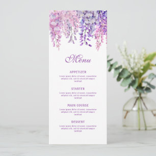Watercolor Wisteria Classic Menu