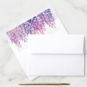 Watercolor Wisteria Envelope Liner