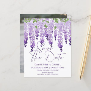 Watercolor Wisteria Lilac Wedding Photo