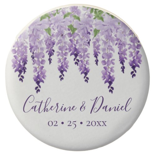 Watercolor Wisteria Personalized Name  Wedding Chocolate Covered Oreo