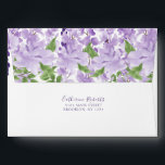 Watercolor Wisteria Wedding Envelope<br><div class="desc">This design features elegant watercolor wisteria flowers in soft lavender and purple with green leaves on a white background lining the outside and the inside of the envelope. Personalized with your return address on the back of the envelope. Personalize by editing the text in the text box provided. Designed for...</div>
