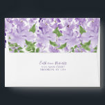 Watercolor Wisteria Wedding Envelope<br><div class="desc">This design features elegant watercolor wisteria flowers in soft lavender and purple with green leaves on a white background lining the outside and the inside of the envelope. Personalized with your return address on the back of the envelope. Personalize by editing the text in the text box provided. Designed for...</div>