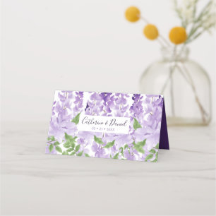 Watercolor Wisteria Wedding Place Card