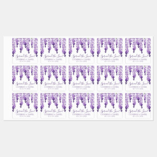 Watercolor Wisteria Wedding Spread The Love Script Labels