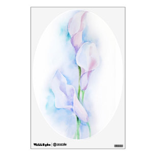 watercolor with 3 callas wall sticker