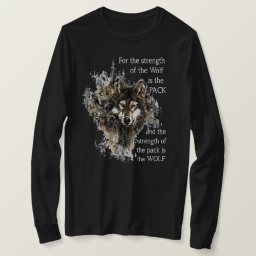 Watercolor Wolf Animal Family Pack Quote T_Shirt