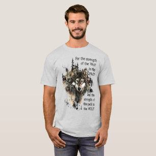 Watercolor Wolf Animal Family Pack Quote T-Shirt