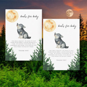 Watercolor wolf Books for baby Enclosure Card