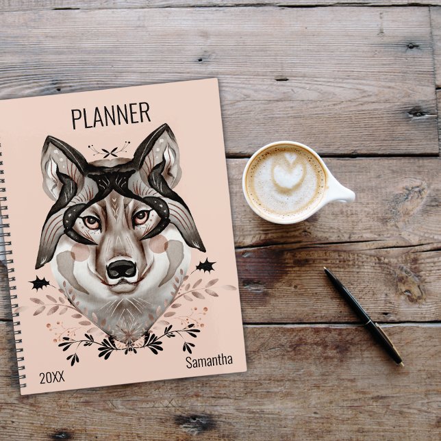 Watercolor Wolf Custom Planner (Creator Uploaded)
