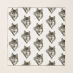 Watercolor Wolf Head Logo Wildlife Art Scarf<br><div class="desc">Watercolor Wolf Head Logo patten Wildlife Art for those who love wolves</div>