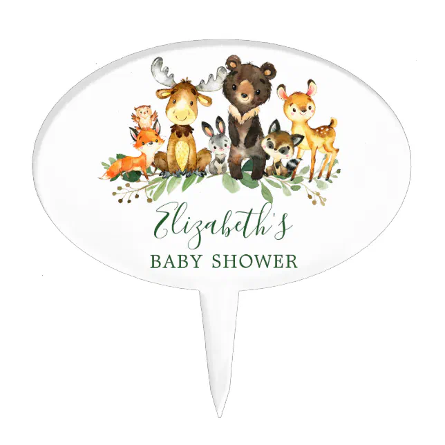 Cake Topper Baby Shower Cake Topper, Woodland animals