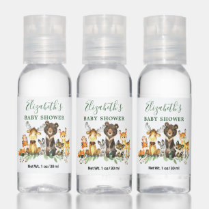 Watercolor Woodland Animals Baby Shower Hand Sanitizer