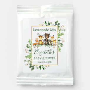 Watercolor Woodland Animals Baby Shower Lemonade Drink Mix