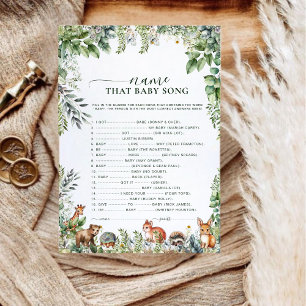 Watercolor Woodland Animals Name That Baby Song