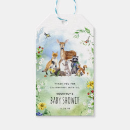 Watercolor Woodland Baby Shower Thank You Favor Gift Tags