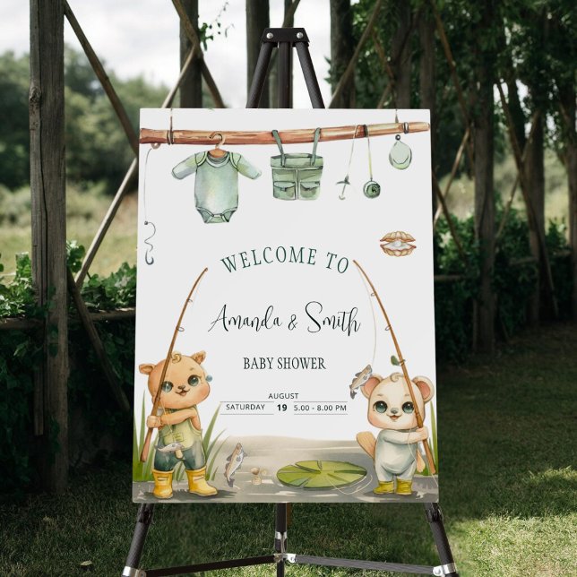Watercolor Woodland Baby Shower Welcome Sign (Creator Uploaded)