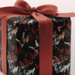 Watercolor Woodland Berries and Animals Christmas Wrapping Paper<br><div class="desc">Beautiful and elegant black Christmas wrapping paper features painted woodland berries and branches,  with cozy forest animals. Shop this store for coordinating holiday designs.</div>