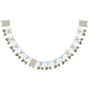Watercolor Woodland Forest 1st Birthday Banner
