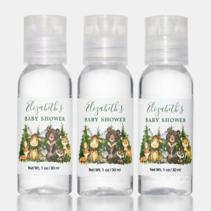 Watercolor Woodland Forest Animals Baby Shower Hand Sanitizer