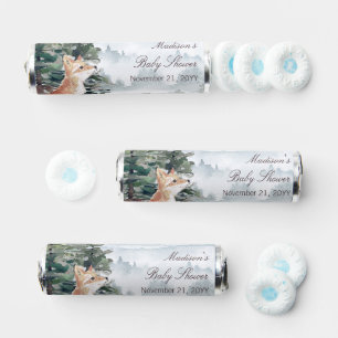 Watercolor Woodland Forest Fox Baby Shower Breath Savers® Mints