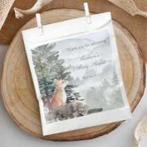 Watercolor Woodland Forest Fox Baby Shower
