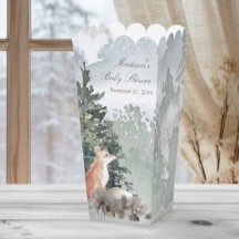 Watercolor Woodland Forest Fox Baby Shower