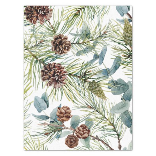 Watercolor Woodland Forest Holiday  Tissue Paper