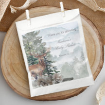 Watercolor Woodland Forest Stag Baby Shower