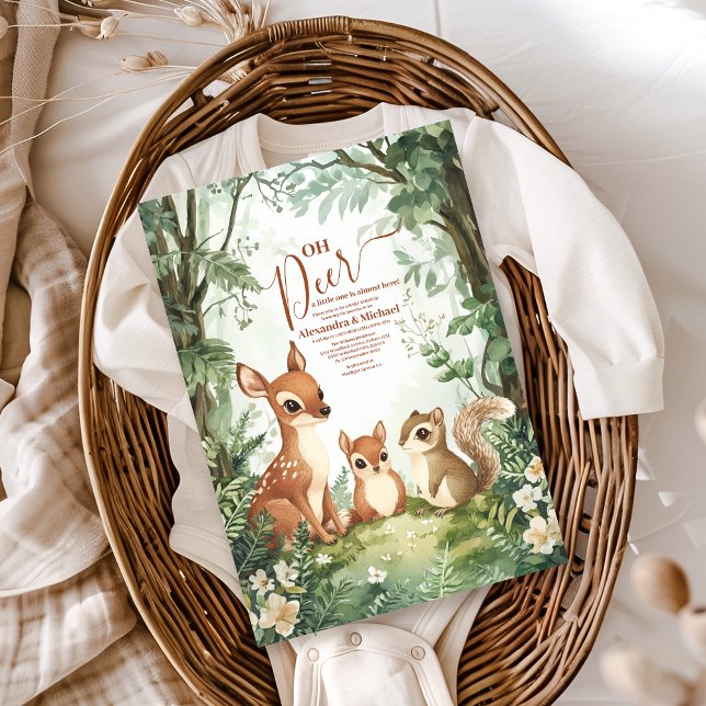 Watercolor Woodland Oh Deer  Enclosure Card (Creator Uploaded)