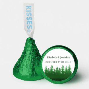 Watercolor Woodland Pines Wedding Hershey®'s Kisses®