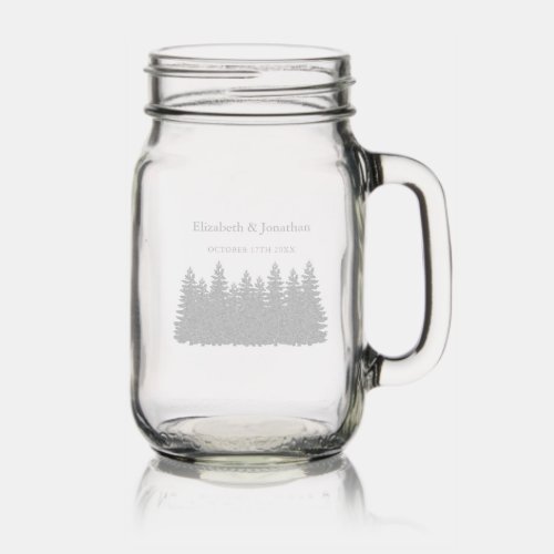 Watercolor Woodland Pines Wedding