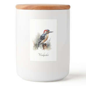 Watercolor Woodland Woodpecker, custom Food Label
