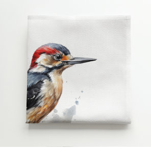 Watercolor Woodland Woodpecker, custom Napkins