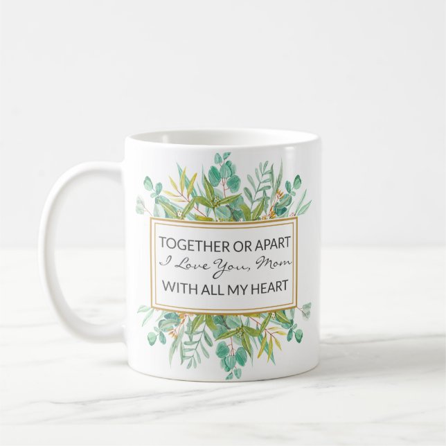 Watercolor Wreath Gold Frame  Coffee Mug (Left)