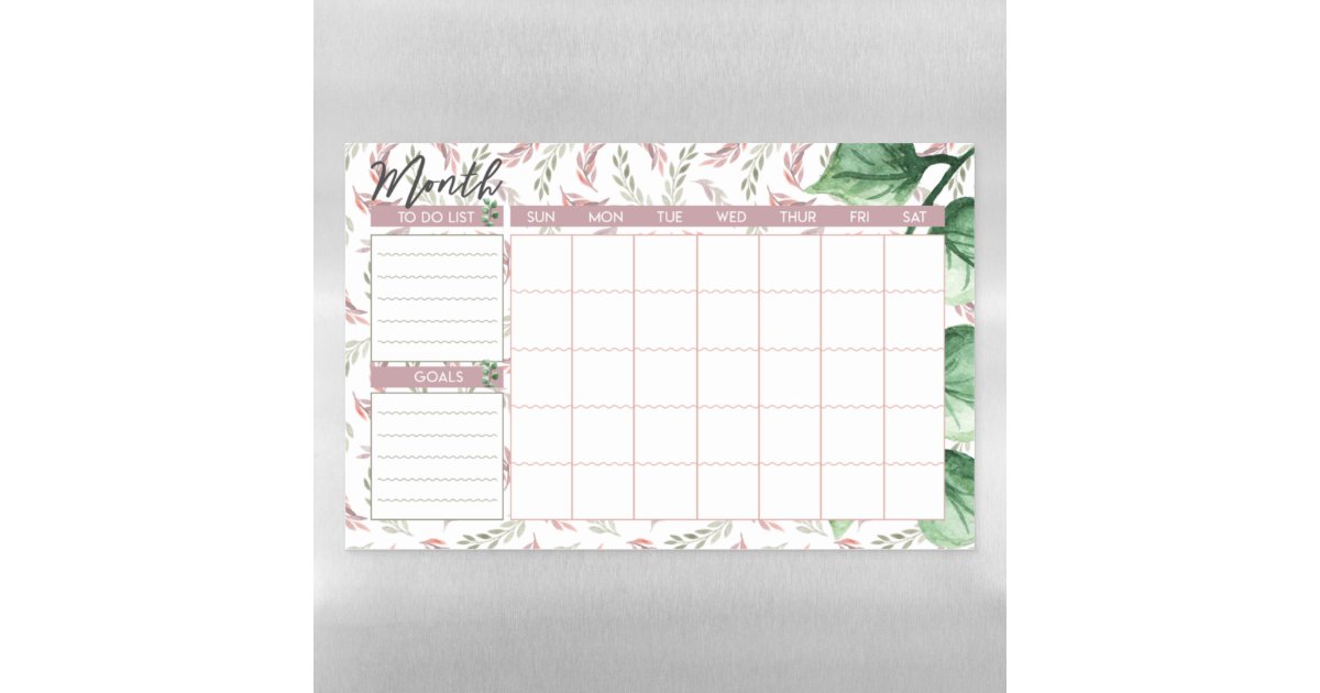 Watercolor To Do List Magnetic Dry Erase Sheet, Zazzle