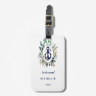 Watercolor Wreath Navy Anchor Bridesmaid Beach