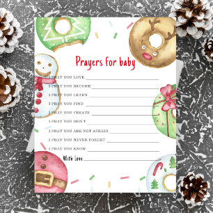 Watercolor xmas donuts Prayers for baby