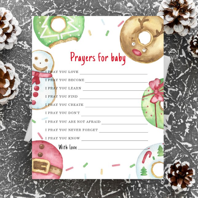 Watercolor xmas donuts Prayers for baby (Creator Uploaded)