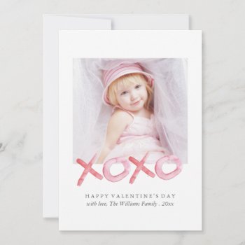 Watercolor Xoxo Valentine's Day Cards by fancypaperie at Zazzle
