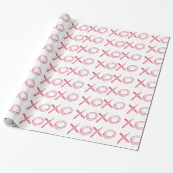 Watercolor Xoxo Wrapping Paper by fancypaperie at Zazzle