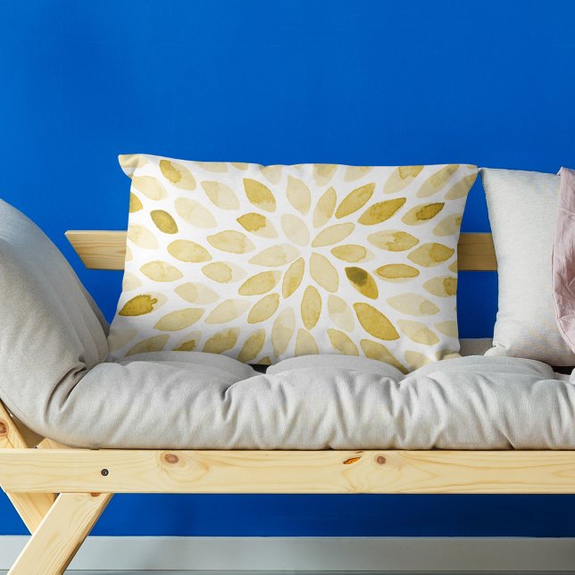 Watercolor yellow brush strokes accent pillow (Creator Uploaded)