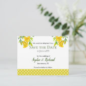 Watercolor Yellow Day Lilies Save The Date Announcement Postcard (Standing Front)
