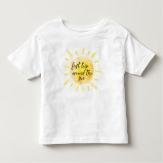 Watercolor Yellow First Trip Around the Sun Toddler T-shirt