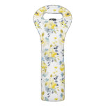 Watercolor Yellow Floral Pattern Wine Bag