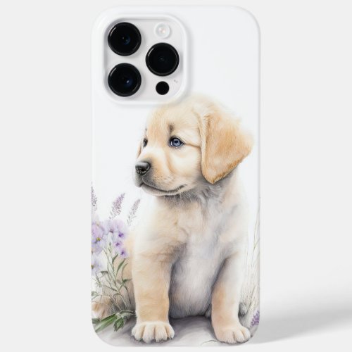 WATERCOLOR YELLOW LABRADOR RETRIEVER PUPPY DOG Case_Mate iPhone 14 PRO MAX CASE